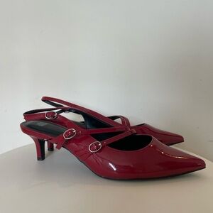 Red Kitten Heels Wild Fable
